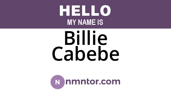 Billie Cabebe