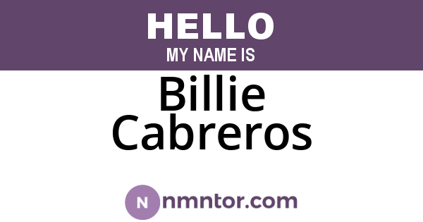 Billie Cabreros