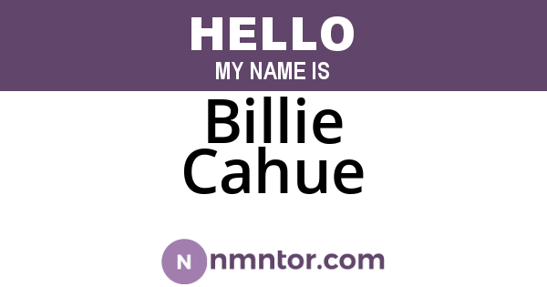 Billie Cahue