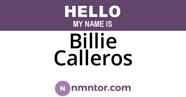 Billie Calleros