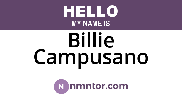 Billie Campusano