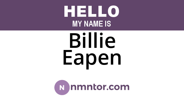 Billie Eapen