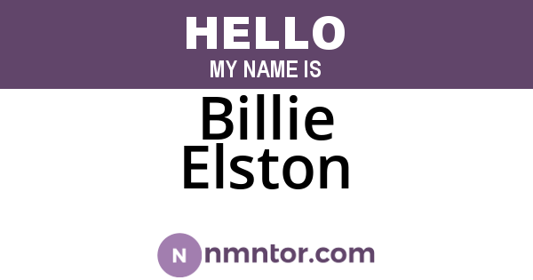Billie Elston