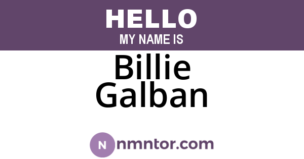 Billie Galban