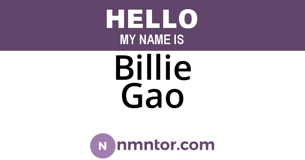 Billie Gao