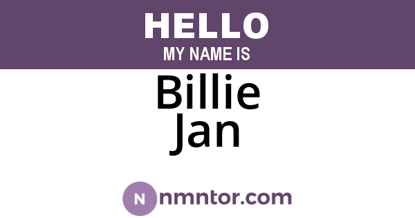 Billie Jan