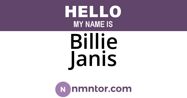 Billie Janis