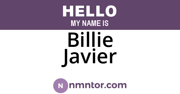Billie Javier