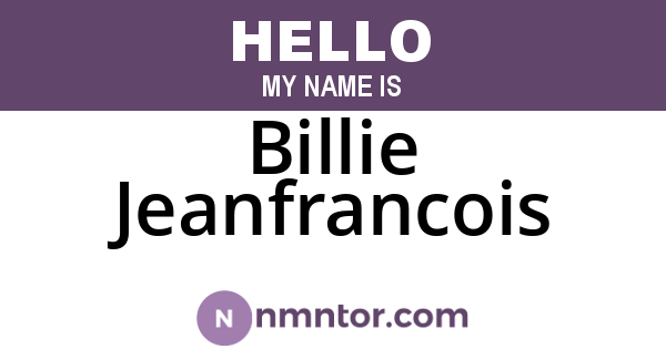 Billie Jeanfrancois