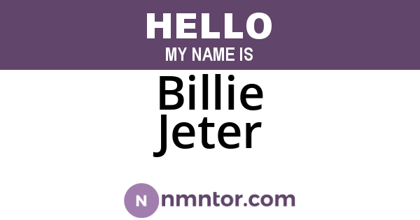 Billie Jeter
