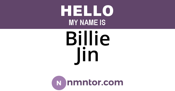 Billie Jin
