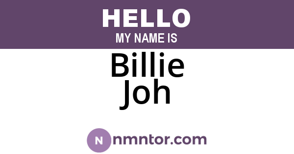 Billie Joh