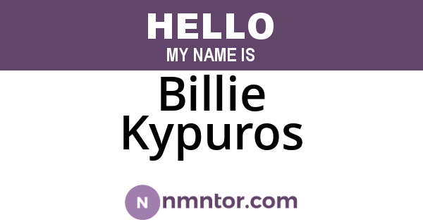 Billie Kypuros