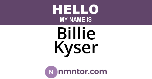 Billie Kyser
