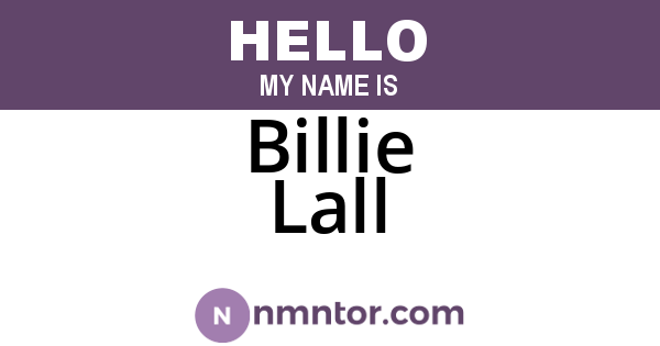 Billie Lall