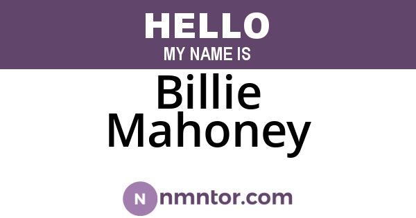 Billie Mahoney