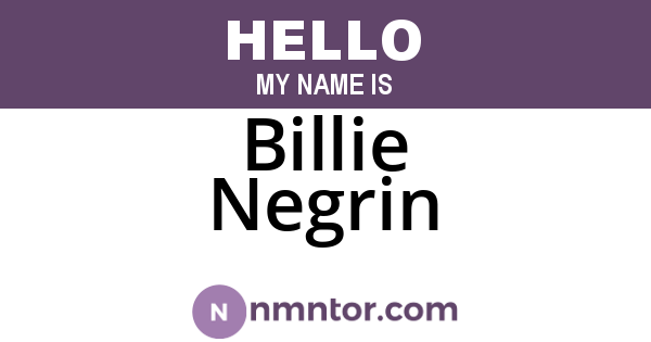Billie Negrin