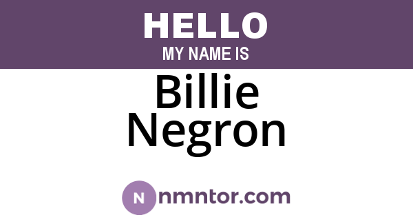 Billie Negron