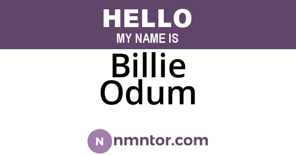 Billie Odum