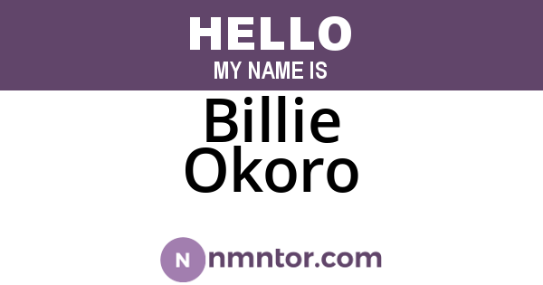 Billie Okoro