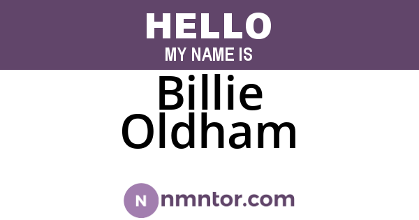Billie Oldham
