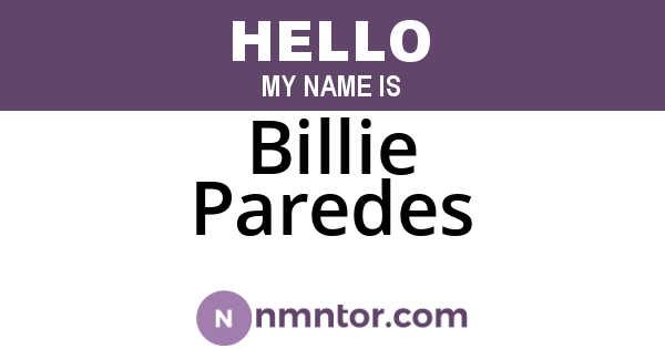 Billie Paredes