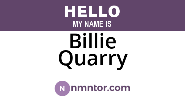 Billie Quarry
