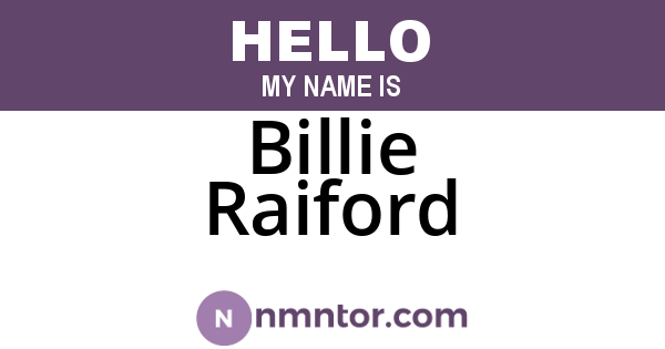 Billie Raiford
