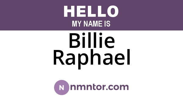 Billie Raphael