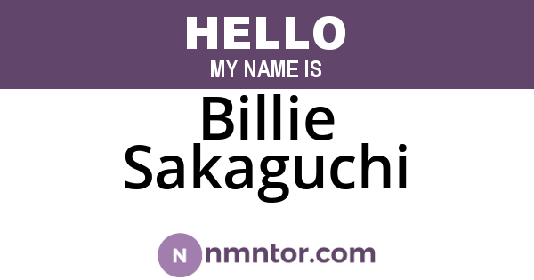 Billie Sakaguchi