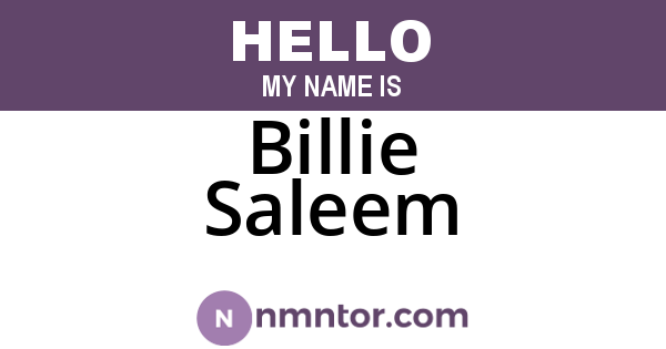 Billie Saleem