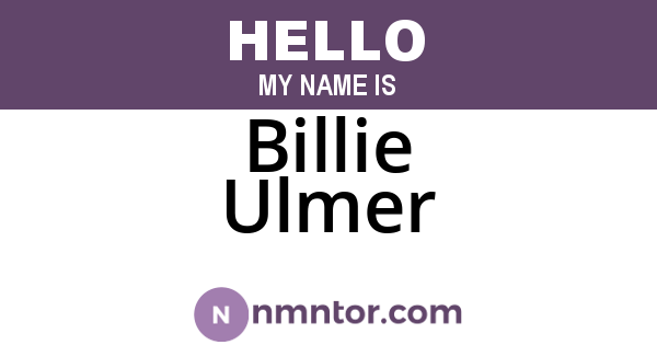 Billie Ulmer