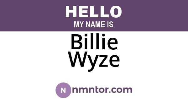 Billie Wyze