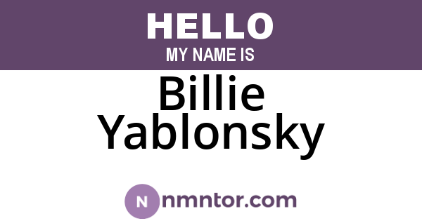Billie Yablonsky