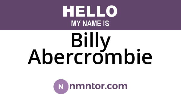Billy Abercrombie