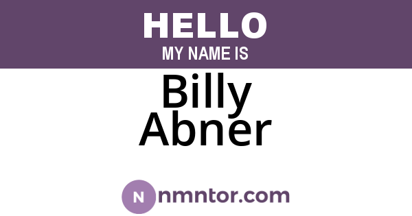 Billy Abner