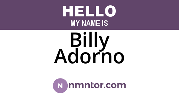Billy Adorno
