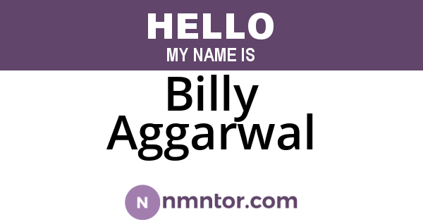 Billy Aggarwal