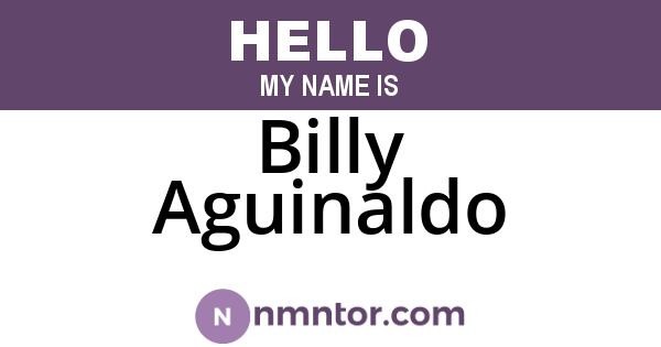Billy Aguinaldo