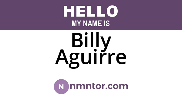 Billy Aguirre