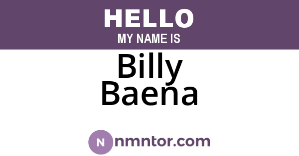 Billy Baena