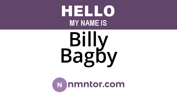 Billy Bagby
