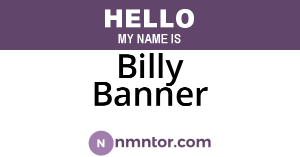 Billy Banner