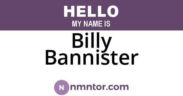 Billy Bannister