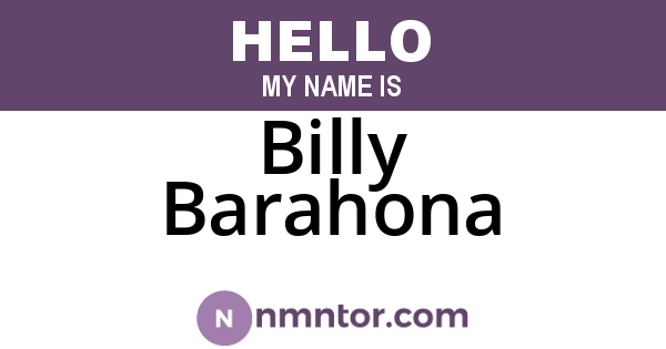 Billy Barahona