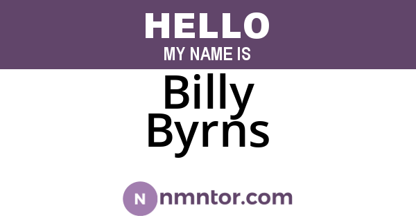 Billy Byrns