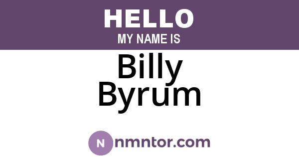 Billy Byrum