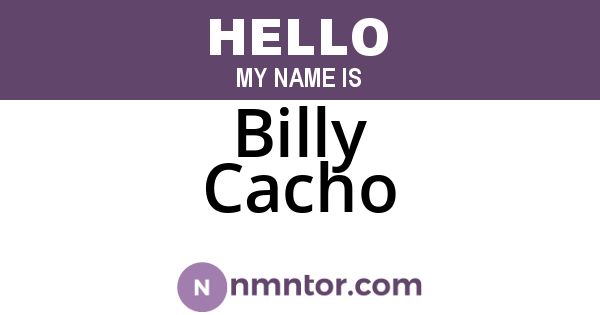 Billy Cacho