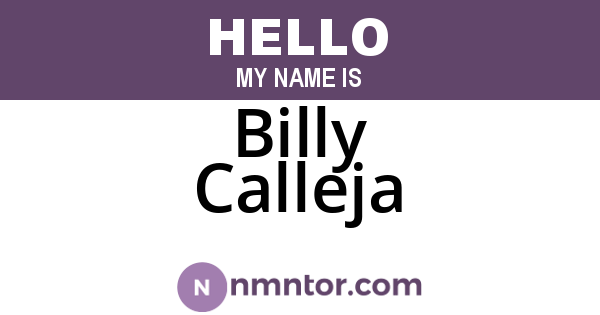 Billy Calleja