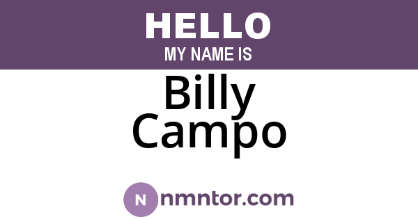 Billy Campo